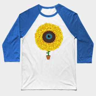 Sunflower Abstract Baseball T-Shirt